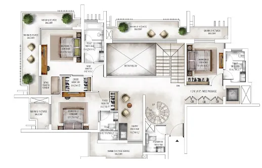 Krisumi Waterfall Residences — 2 LDK floor plan